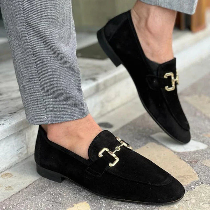 Seth | Men's Elegant Slip On Metal Detail Loafers