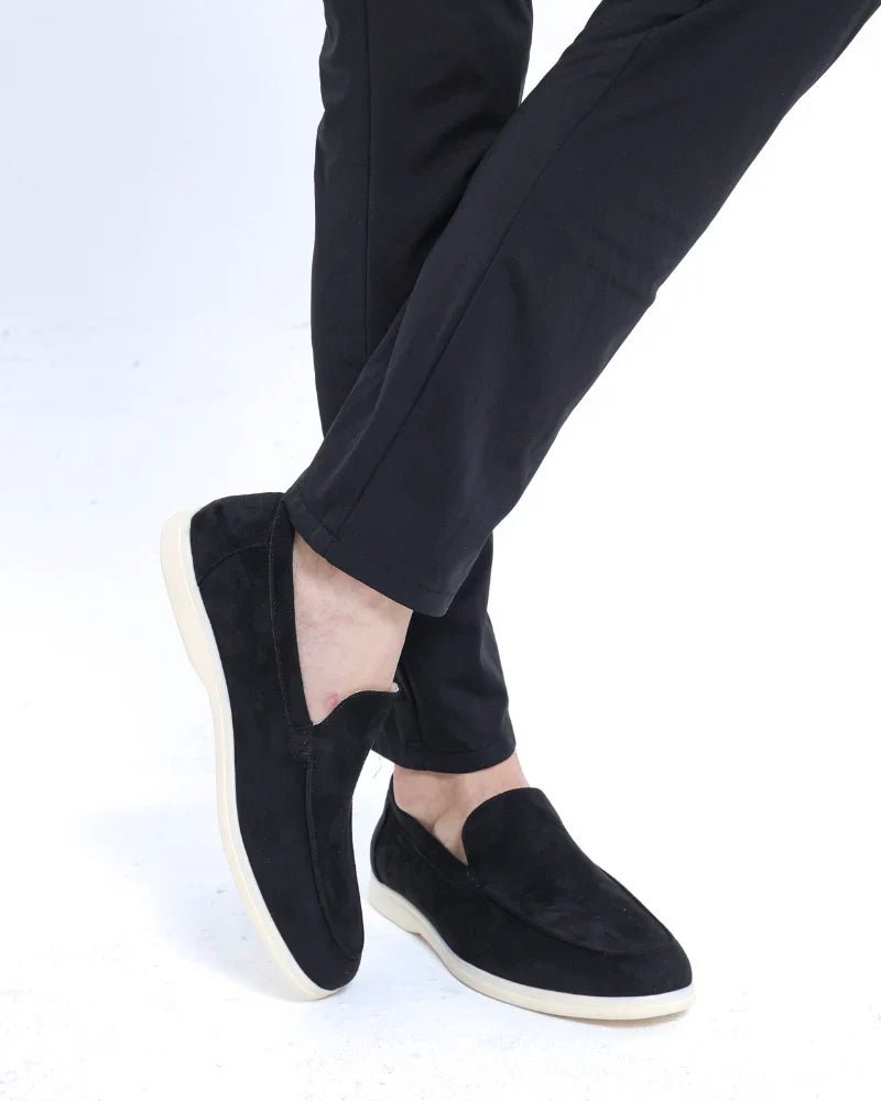 Mait - Men's Slip-On Suede Loafers with Rounded Toe