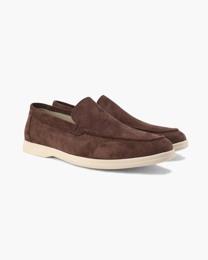 Mait - Men's Slip-On Suede Loafers with Rounded Toe