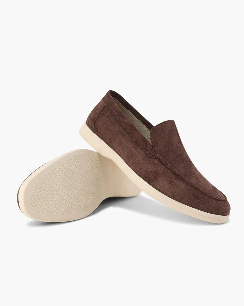 Mait - Men's Slip-On Suede Loafers with Rounded Toe