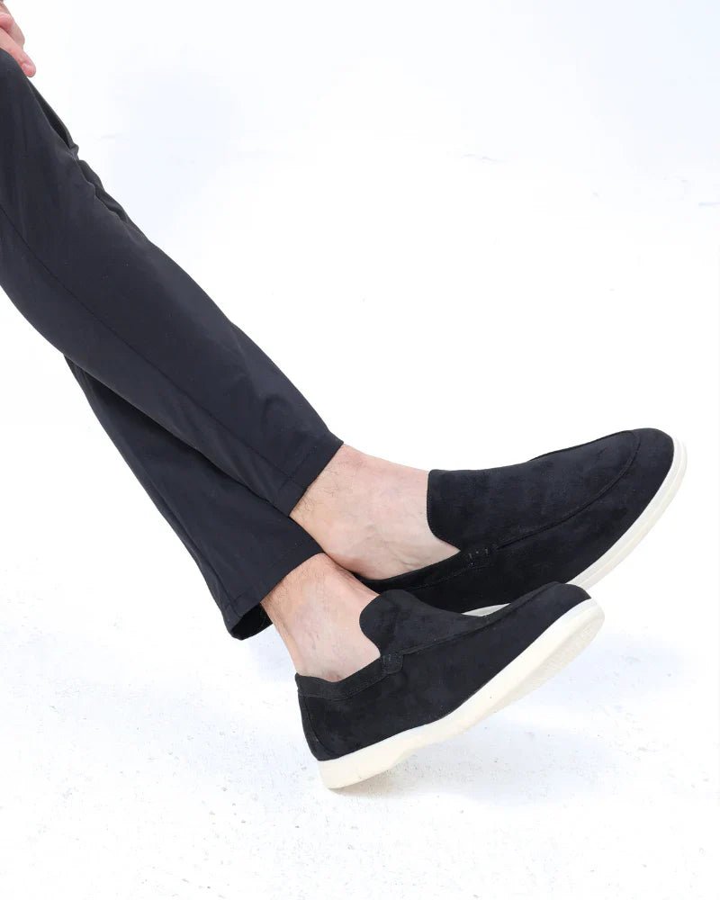 Mait - Men's Slip-On Suede Loafers with Rounded Toe