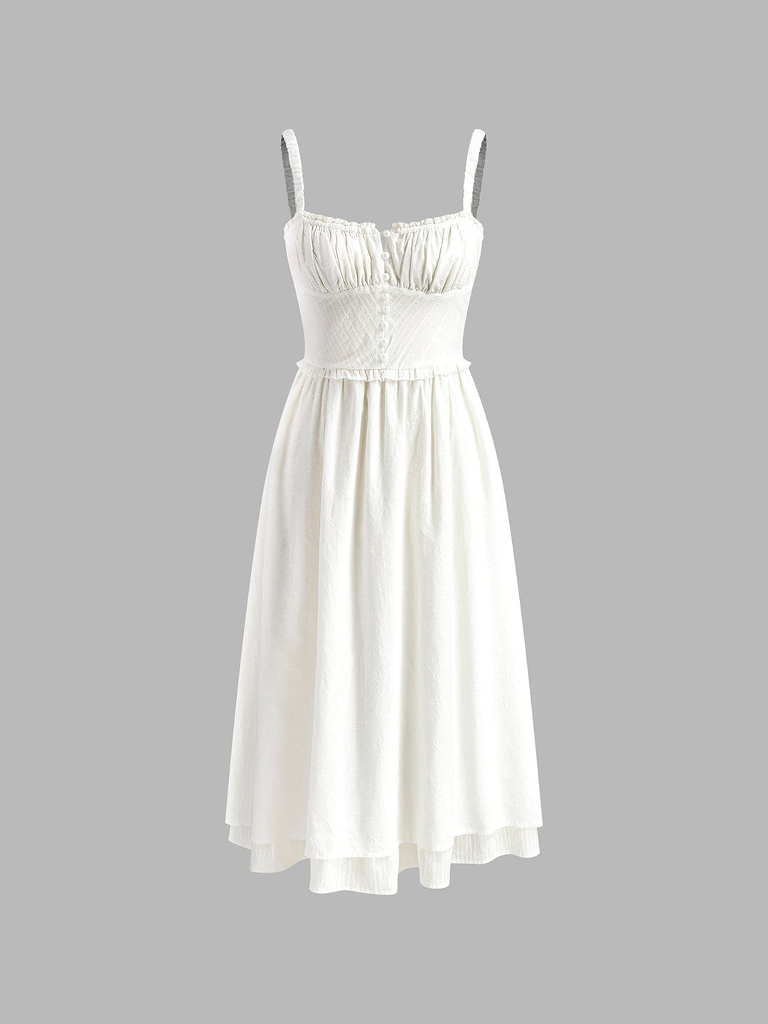 Stella | Elegant Ruffle Hem Vacation Midi Dress