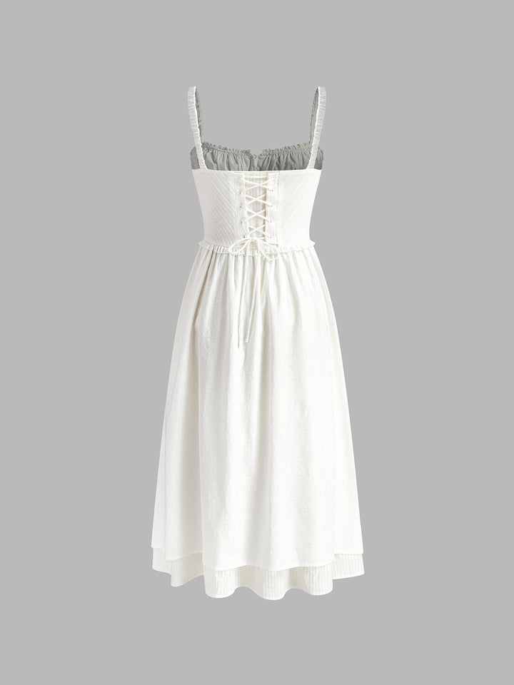 Stella | Elegant Ruffle Hem Vacation Midi Dress