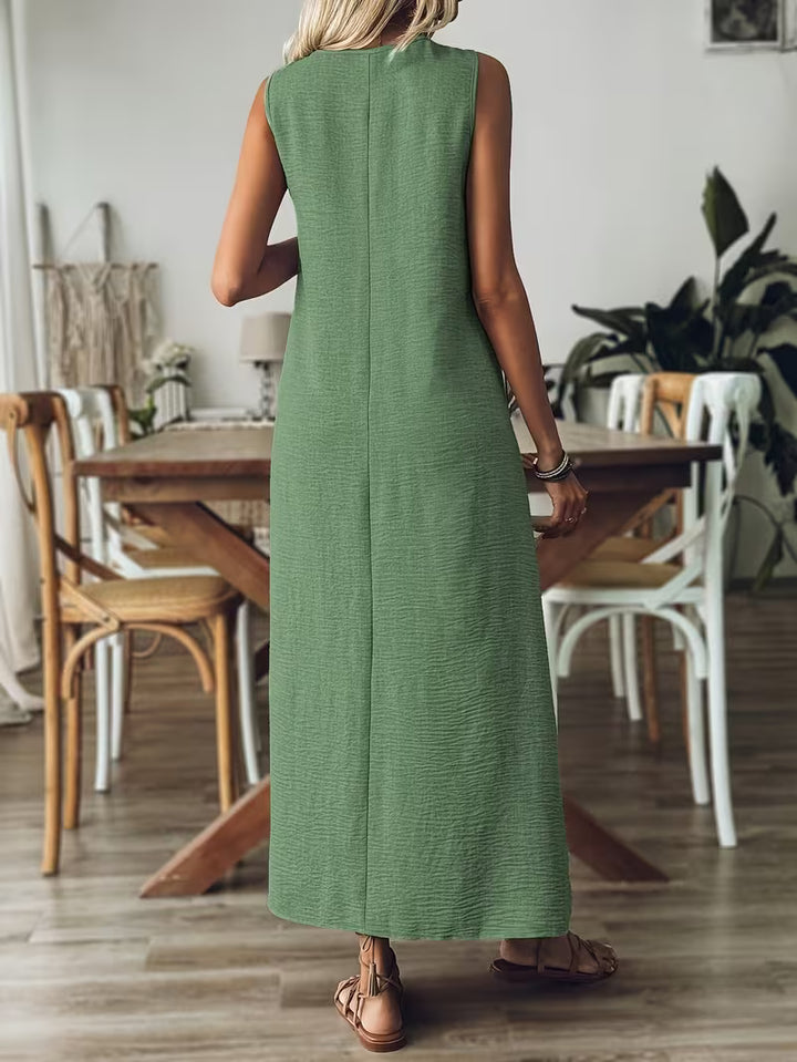 Sam - Women Chic V-Neck Sleeveless Loose Dress