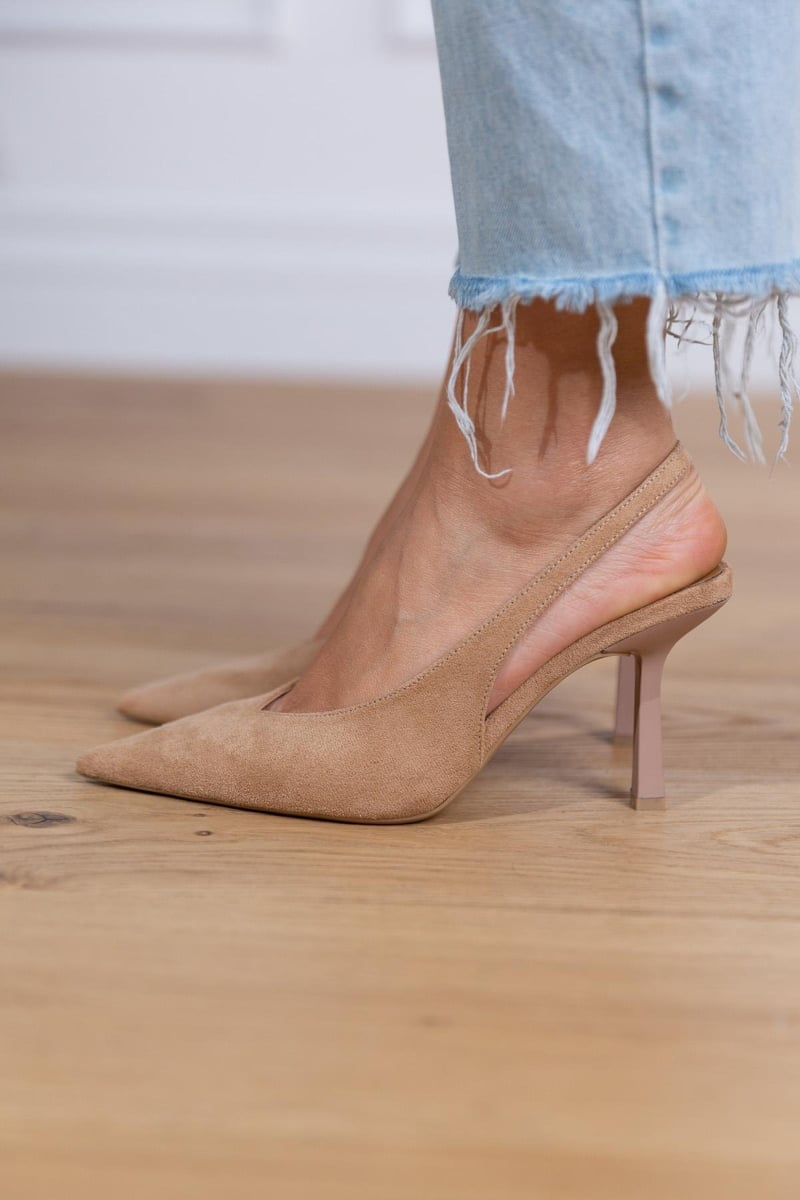 Lora - Elegant Slingback Kitten Heels Women