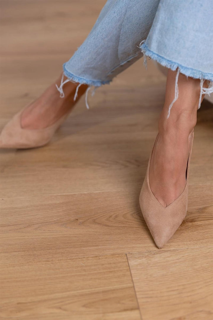 Lora - Elegant Slingback Kitten Heels Women