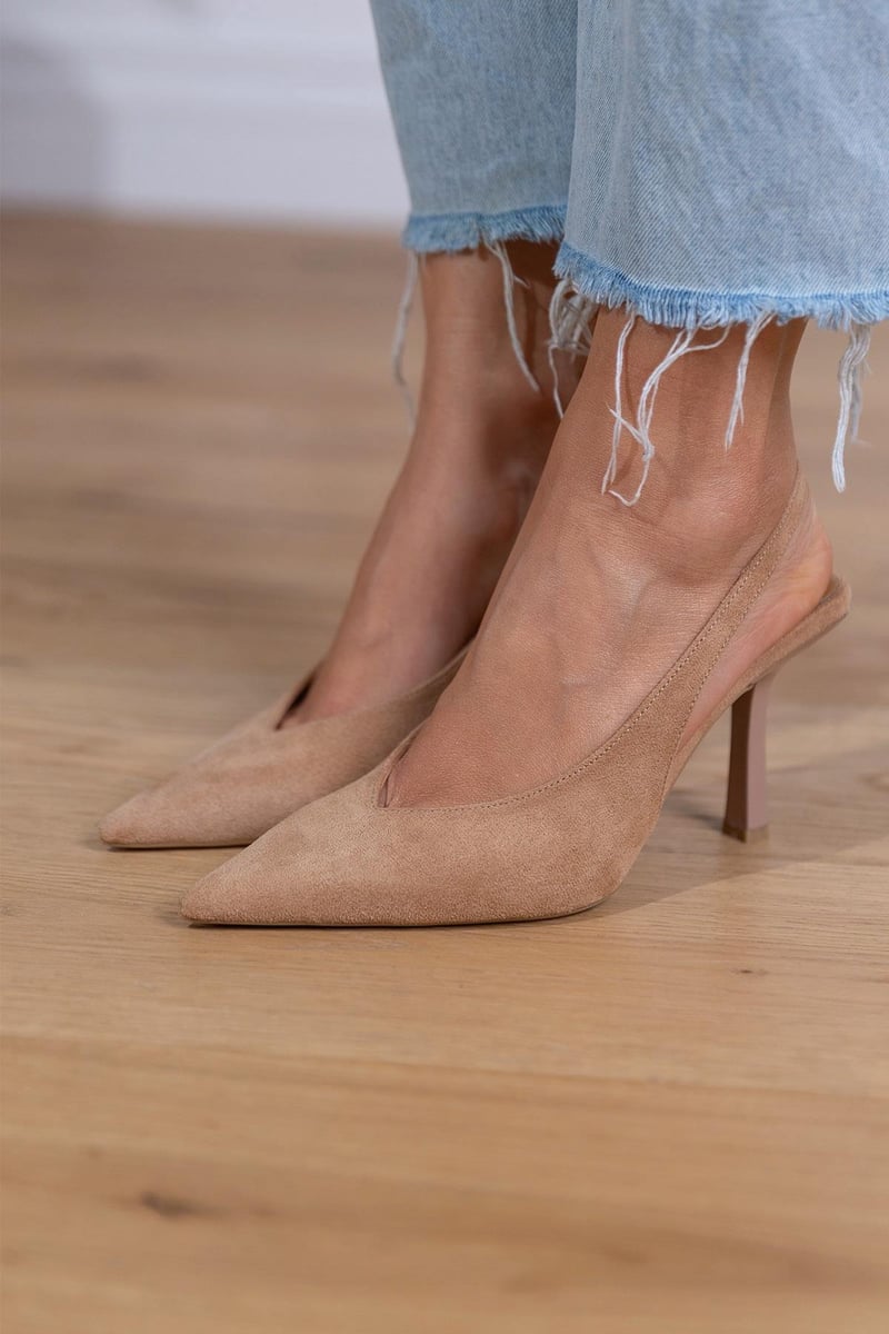 Lora - Elegant Slingback Kitten Heels Women