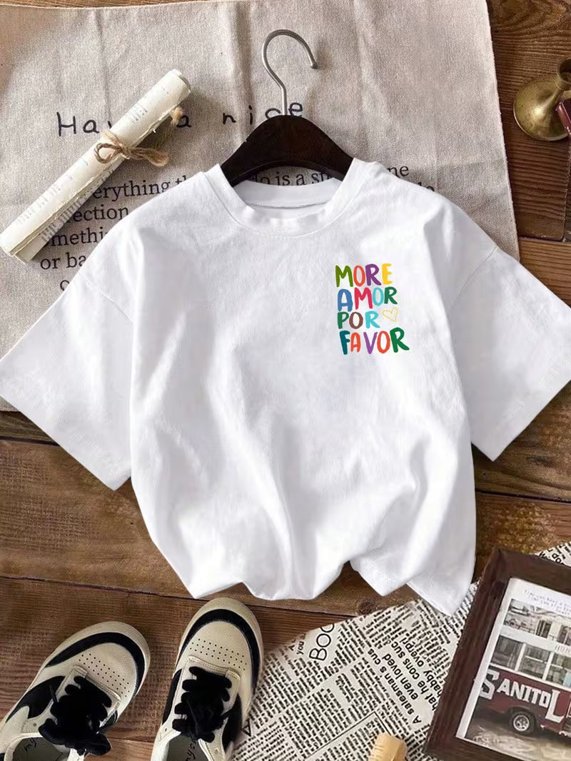 Amor - Women's Round Neck Short Sleeve Graphic Tee