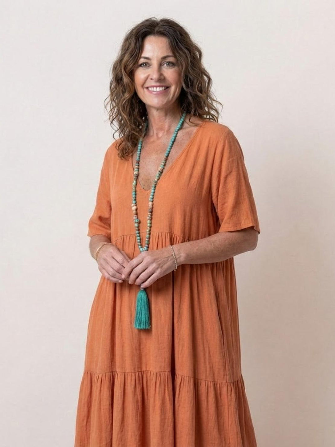 Nicole | Women Boho V Neck Tiered Maxi Dress