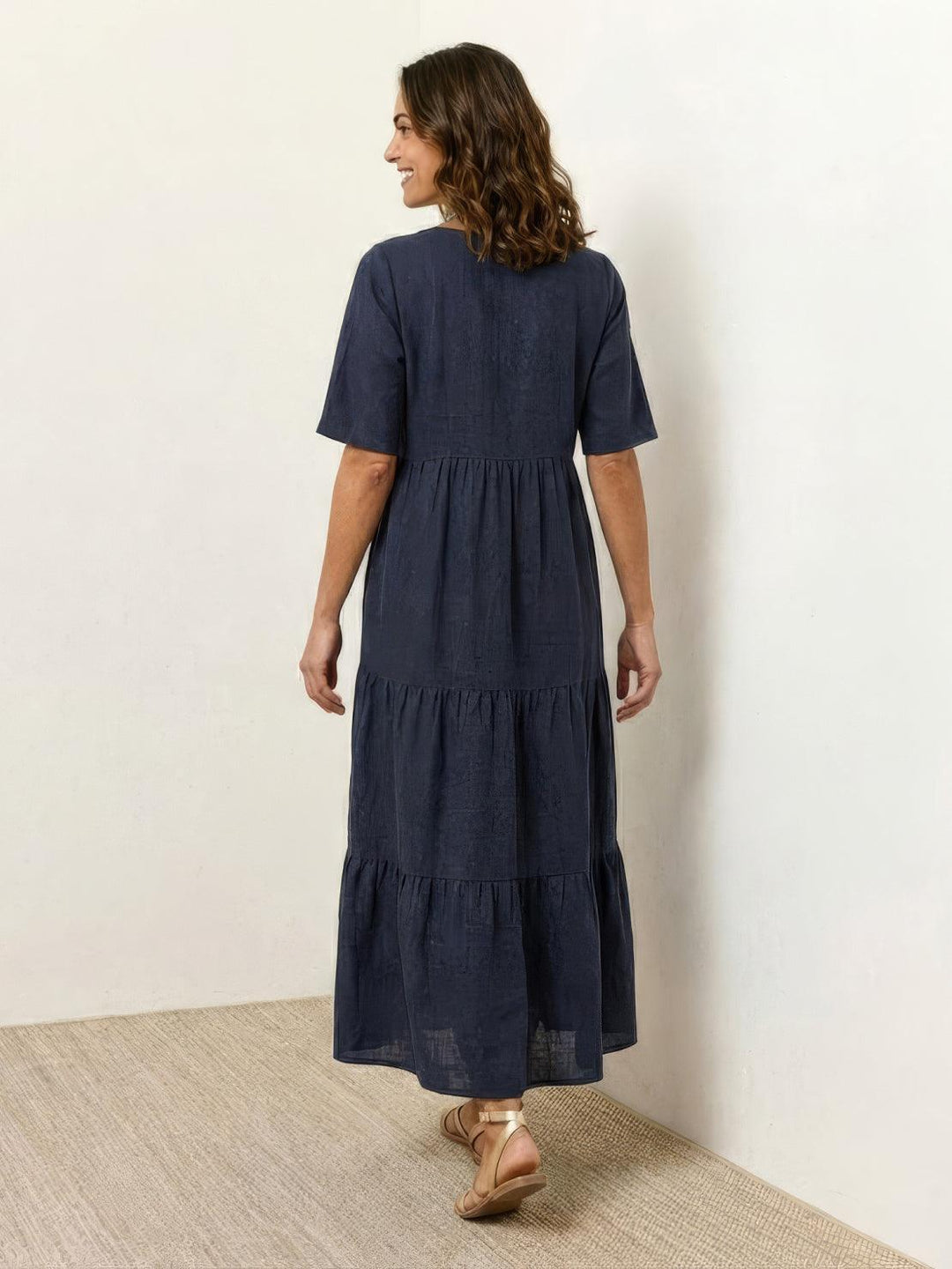 Nicole | Women Boho V Neck Tiered Maxi Dress
