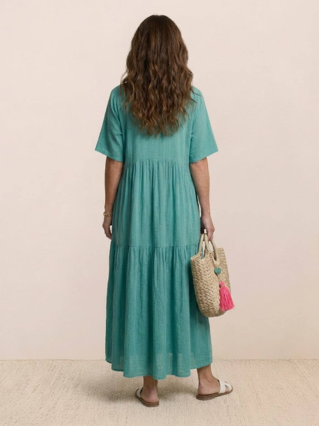 Nicole | Women Boho V Neck Tiered Maxi Dress