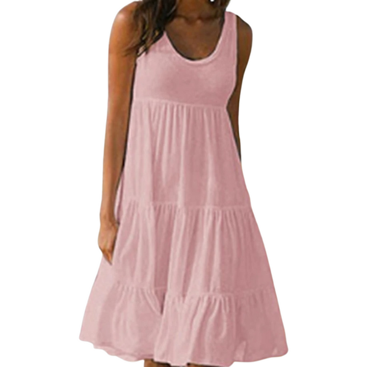 Savannah | Summer Boho Sleeveless Tiered Midi Dress