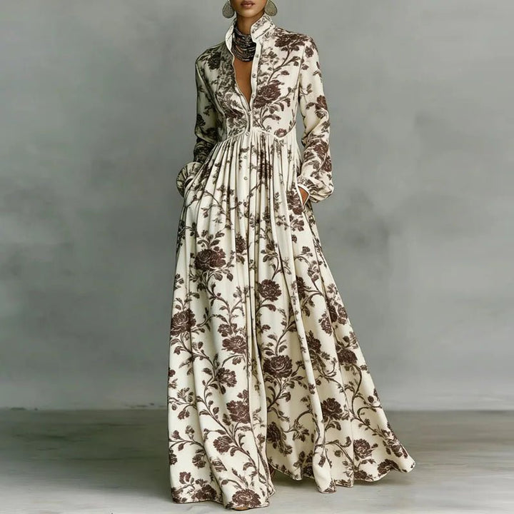 Summer Boho Printed Maxi Shirt Dress for Women