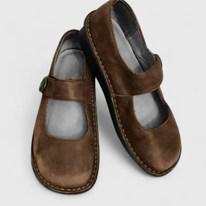 Carla - Orthopedic Mary Jane Shoes with Stitch Detail