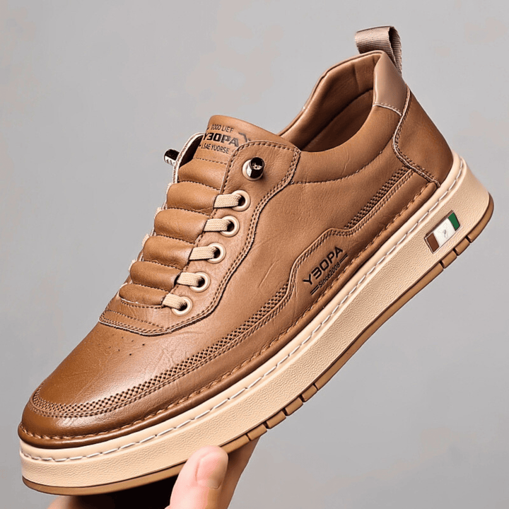 Mario | Men's Casual Black Lace-Up Sneakers