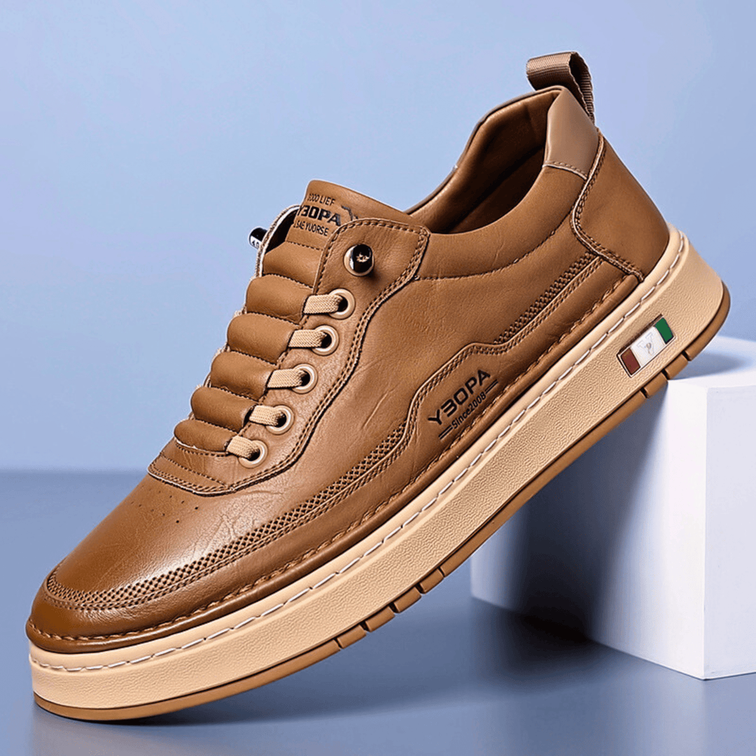 Mario | Men's Casual Black Lace-Up Sneakers