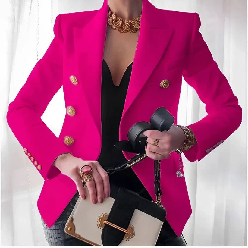 Charlotte - Women Fitted Double-Breasted Blazer Jacket