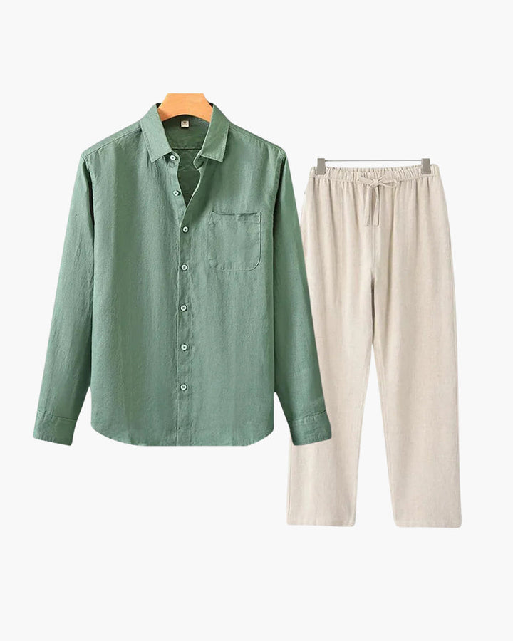 Alex | Men's Timeless Button Shirt Summer Set