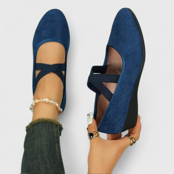 Zephyra | Women's Cross Strap Mary Jane Flats